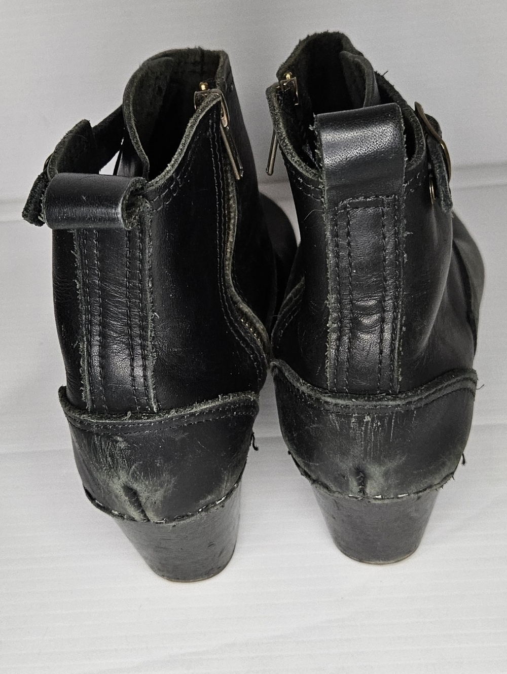 No. 6 Clog Boots Size 38 Leather Platform Ankle Boot Classic Minimalist - Picture 4 of 13
